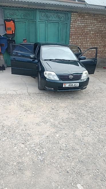 Унаа: Toyota Corolla: 2002 г., Кол менен иштөөчү, Бензин, Седан — 1