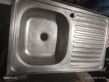 silver kitchen: Кухонная раковина из нержавеющей стали с крылом для сушки посуды — 1