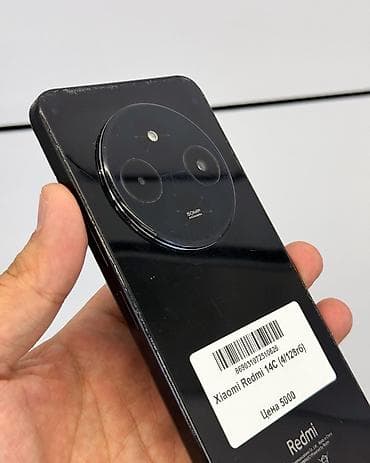 самова: Redmi, Redmi 14C, Б/у, 128 ГБ, цвет - Черный, В рассрочку, 2 SIM — 3