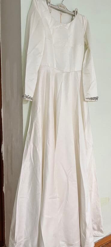 для беременных платья: Свадебное платье, XS, С поясом, Мусульманское, Дизайнерское, Б/у — 2