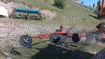 Транспорт: Грабли-ворошилки колесно-пальцевые, прицепные к трактору. Описание: - — 4