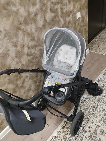 chicco lite way: Коляска, цвет - Голубой, Б/у — 4