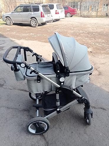 Прогулочная коляска-трансформер Cynebaby + деревянная детская кроватка