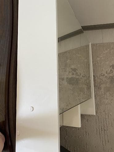 Шкаф для ванной, Новый, С зеркалом, ЛДСП at lalafo.kg Шкаф для ванной, Новый, С зеркалом, ЛДСП