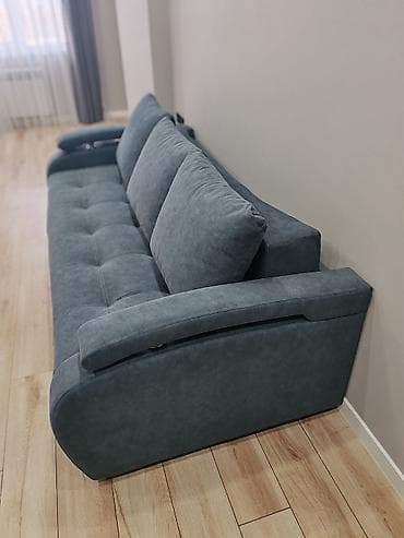 fabric case: Прямой диван, Б/у — 4