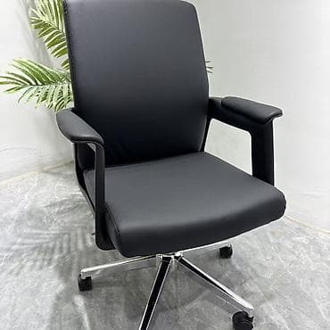 продам кресло офисное: Офисное кресло, Новый, С колесиками, цвет - Черный, Экокожа, Самовывоз, Платная доставка — 3
