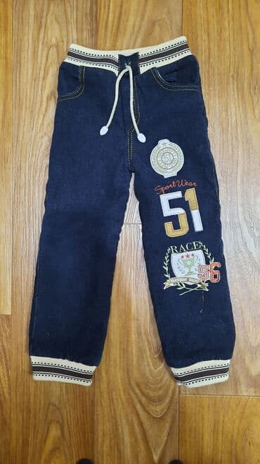 джинсы голубые: Джинсы и брюки, цвет - Синий, Б/у — 4