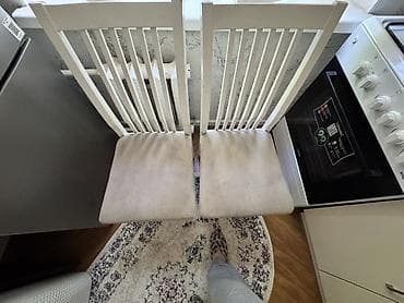 chair table: Стулья 5 шт по 1000 - Материал каркаса: дерево/МДФ, окраска белая - — 2