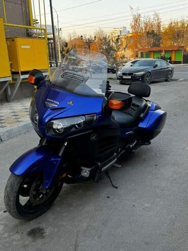 мото буу: Двух колесный туристический мотоцикл (трайк) в синем цвете — 3