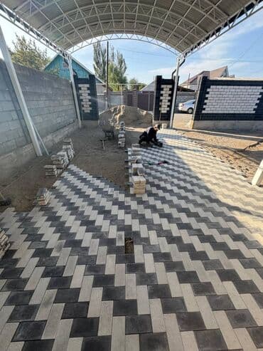 брусчатка бишкек дом брусчатки'' тротуарная плитка бордюры бишкек: Тротуарная плитка, Квадрат, Бетонная, Для парка, Новый — 10