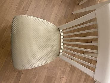 Стул для кухни, Б/у, Другой материал, цвет - Белый