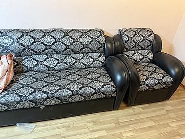 пос: Комплект мягкой мебели, цвет - Черный — 5