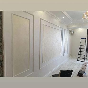 услуга поклейка обоев: Шпаклёвка краска ламинат обой гипсокартон бамбук панел текстура — 7