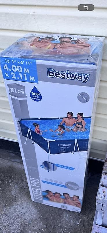 Прямоугольный каркасный бассейн Bestway Steel Pro.Покупали год назад