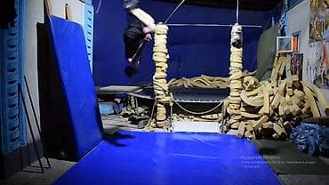 игра нарда: Мягкий щит настенный для сальто отработки ударов ногами для паркура и — 4