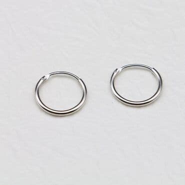 распродажа обуви из натуральной кожи: Серьги У круглые, диаметр 12 мм из стерлингового серебра, цена за 1 — 3