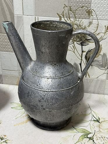 медная турка: СССР Алюминиевый кувшин-кофейник/водолей с носиком и ручкой — 1