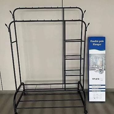 Вешалки: Напольная вешалка-органайзер Функциональная металлическая система — 1