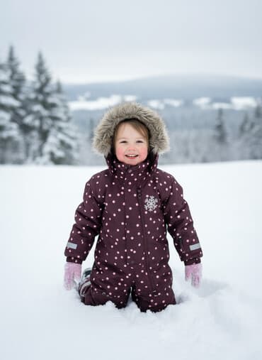 алиппе майрамы форма: Детский зимний комбинезон H&M - Цвет: темно-сливовый с розовым — 1