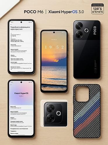 iphone xc max: Poco M6, Б/у, 128 ГБ, цвет - Черный, 1 SIM, 2 SIM, eSIM — 1
