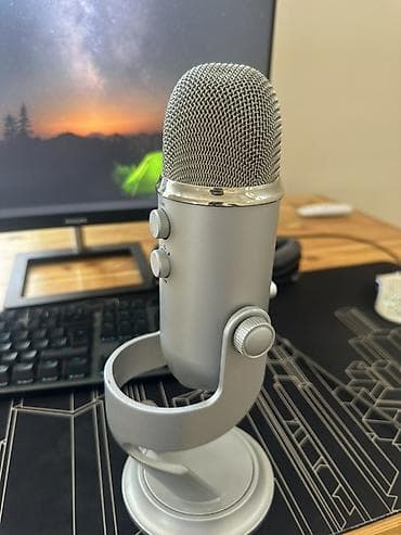 Техника жана электроника: USB-микрофон Blue Yeti (серебристый) - Классическая студийная модель — 2