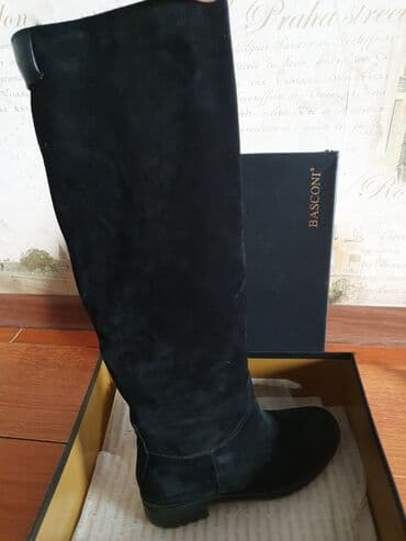 обувь для дома: Сапоги "BASCONI"зимние натуральная замша евромех цвет чёрный 38 — 10