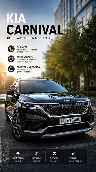кия карнивал 2022: Kia Carnival: 2023 г., 2.2 л, Автомат, Дизель, Минивэн — 1