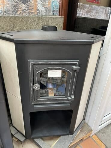 камин электрический: Дровяная печь-камин (металл/стекло) - Тип: печь-камин на твердом — 1