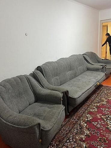 Полки, стеллажи: Спальный гарнитур, Двуспальная кровать, Дерево, цвет - Серый — 2