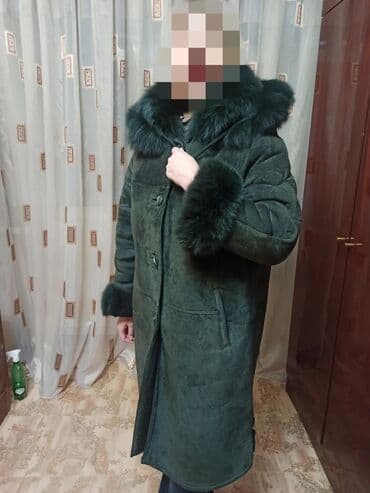 дешево дубленка: Дубленка, Классическая модель, Китай, Длинная модель, С капюшоном, L — 3