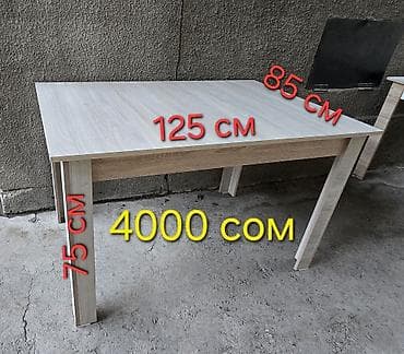 inversion stol: Кухонный стол, Новый, Прямоугольный, Нераскладной — 2