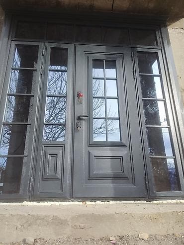 стиль милитари: Бронированные двери на заказ, Для частного дома, Другое количество створок, Кыргызстан, С глазком, Бесплатный замер, Бесплатная доставка, Бесплатная установка — 1