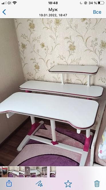 Парта детская, растущая парта, стол трансформер