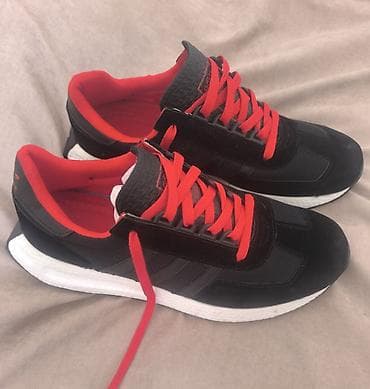 бек абад: Кроссовки Adidas Originals - Цвет: чёрный с красными акцентами и — 3