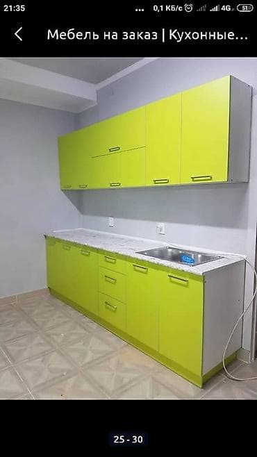 кухонный карнитур: Кухонный гарнитур, Новый, цвет - Белый, Дерево, Бесплатная доставка — 9