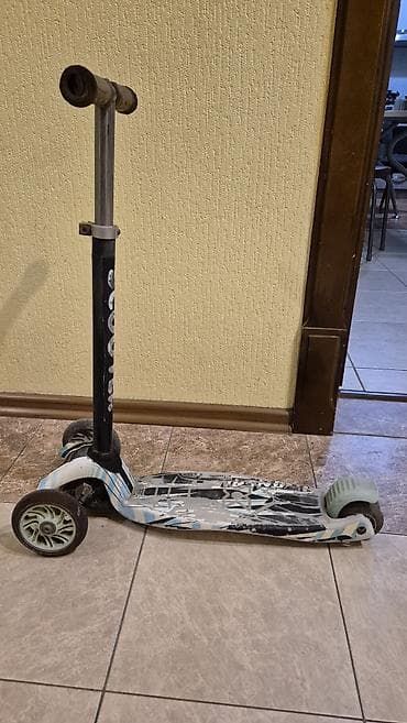 детский трёхколёсный самокат: Детский самокат, Трёхколёсный, Б/у — 3