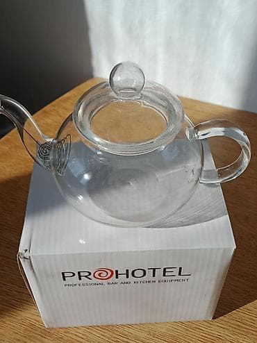 посуда для кухни купить: Стеклянный чайник PROHOTEL - Материал: термостойкое стекло — 3