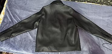 кожыный куртки: Кожаная куртка, Классическая модель, Экокожа, L — 3