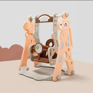 Детский игровой комплект для дома: качели + складная горка - Домашние