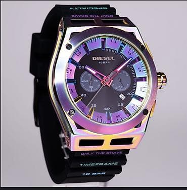 часы с альтиметром и барометром: Спортивные часы часы, Diesel, Таймер и секундомер, Водонепроницаемые, Мужские — 2