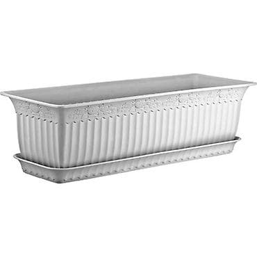 Балконные кашпо,пластиковый ящик‑кашпо для цветов с поддоном.Акция до