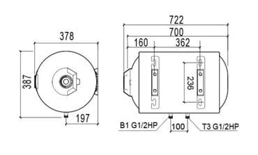 аристон велис: Накопительный водонагреватель Объем бака: 50 л, Thermex, Стеклокерамика, Новый — 5