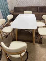кафе столь: Стол и стул для зала, Новый, цвет - Белый — 6