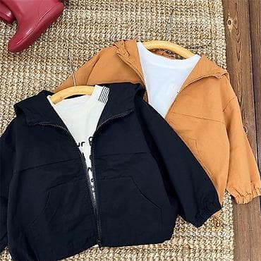 Комплекты одежды: Детская ветровка с капюшоном - Модель: легкая куртка на молнии - Пол — 1