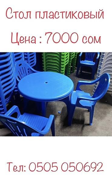 small table: Пластиковый стол, Новый, Круглый, Платная доставка, цвет - Красный — 2