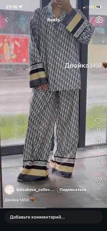 oversize: Женский костюм «двойка» - Комплект из рубашки на пуговицах и — 4