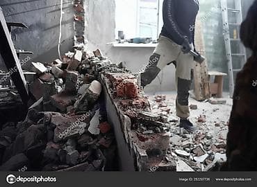 Услуга демонтаж лом стен потолков фундамент кафель работу делаем