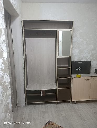 Мебельные гарнитуры: Прихожая модульная с зеркалом и открытыми полками. - Компоновка — 2