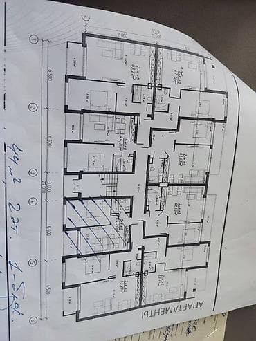 квартиры на рассрочку: 2 комнаты, 44 м², 2 этаж, Готовая ПСО (под самоотделку) — 2