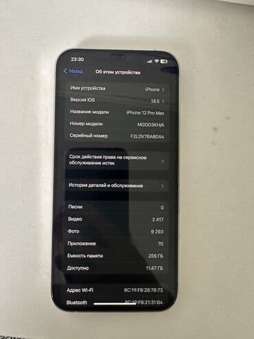 телефондор буу: IPhone 12 Pro Max, Колдонулган, 256 ГБ, White Titanium, 76 % — 2